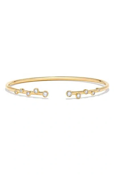 H.j. Namdar Bezel Diamond Bangle Bracelet In Gold
