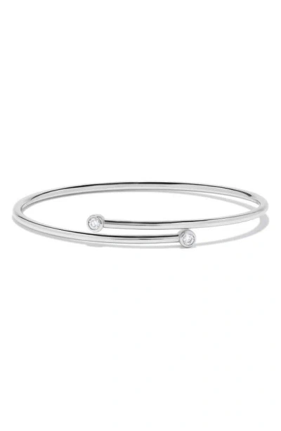 H.j. Namdar Bezel Diamond Cuff Bracelet In 14k White Gold