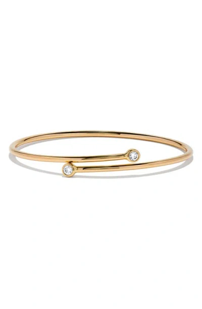 H.j. Namdar Bezel Diamond Cuff Bracelet In 14k Yellow Gold