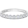 H.j. Namdar Bezel Diamond Stacking Ring In White Gold