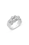 H.j. Namdar Bezel Set Diamond Band Ring In White Gold
