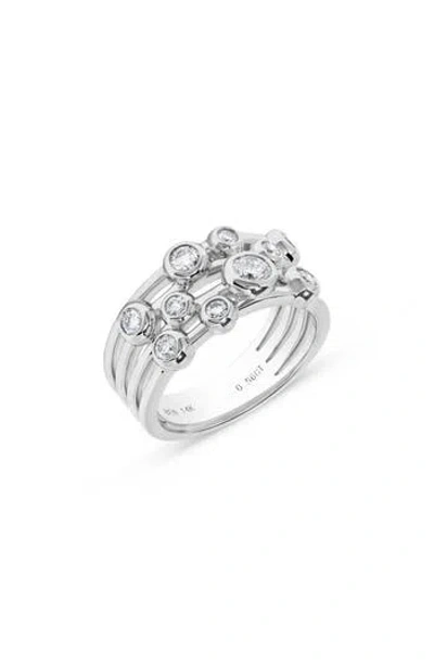 H.j. Namdar Bezel Set Diamond Band Ring In White Gold