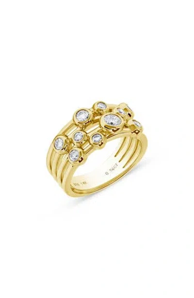 H.j. Namdar Bezel Set Diamond Band Ring In Yellow Gold