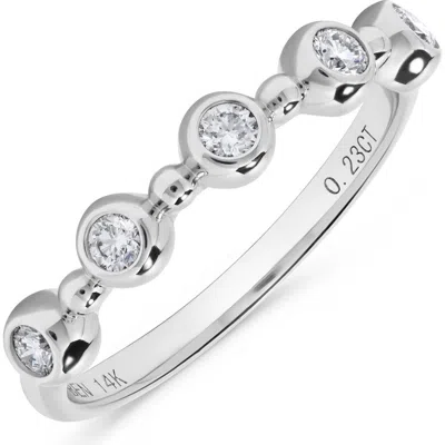 H.j. Namdar Bezel Set Diamond Stacking Ring In Purple