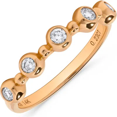 H.j. Namdar Bezel Set Diamond Stacking Ring In Neutral