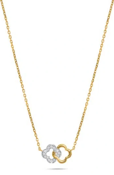 H.j. Namdar Clover Link Diamond Necklace In Orange