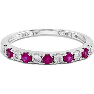 H.j. Namdar Diamond & Stone Stackable Ring In Metallic