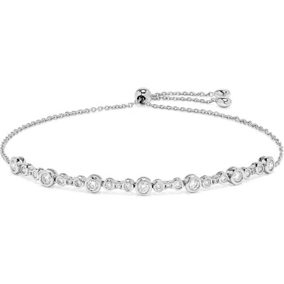 H.j. Namdar Diamond Bezel Bolo Bracelet In Metallic