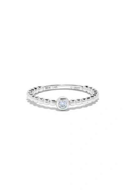 H.j. Namdar Diamond Bubble Stacking Ring In 14k White Gold