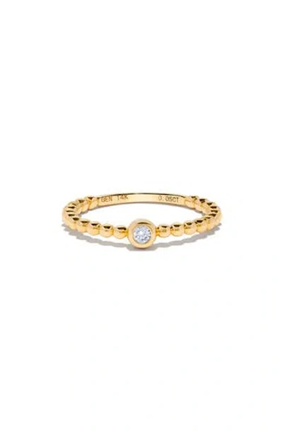 H.j. Namdar Diamond Bubble Stacking Ring In 14k Yellow Gold