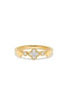 H.j. Namdar Diamond Clover Ring In Gold