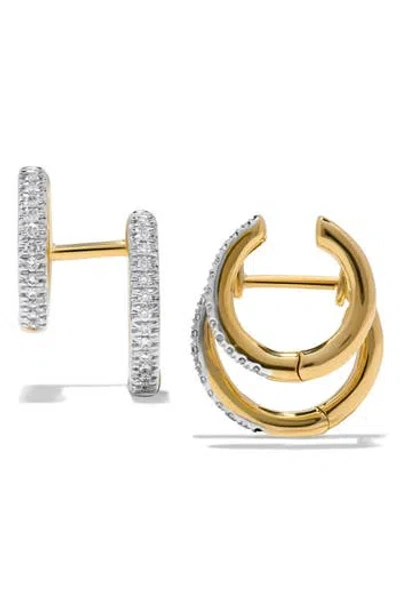 H.j. Namdar Diamond Huggie & Cuff Earrings