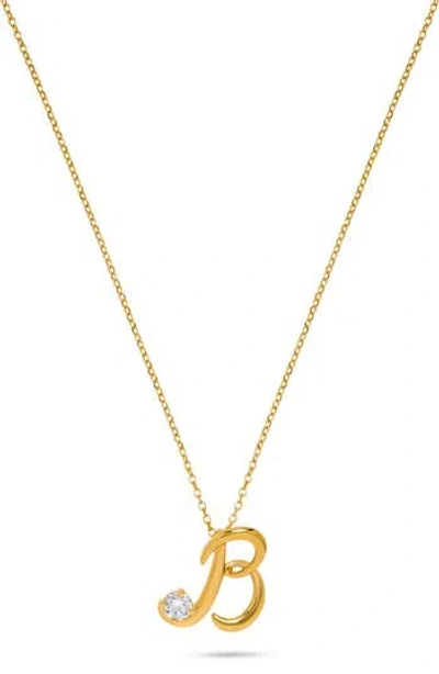 H.j. Namdar Diamond Letter B Necklace In White