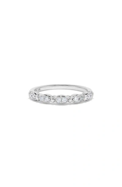 H.j. Namdar Diamond Oval Stacking Ring In 14k White Gold
