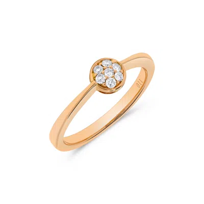 H.j. Namdar H. J. Namdar 0.12 Ct Tw Prong Set Round Diamond Cluster Ring 14k Rose Gold Natural Diamonds In Silver