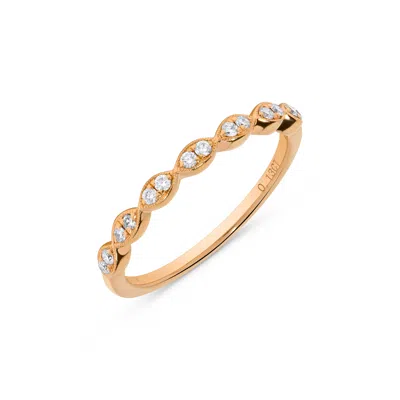 H.j. Namdar H. J. Namdar 0.15 Ct Tw Prong Set Round Diamond Stack Ring 14k Gold Natural Diamonds