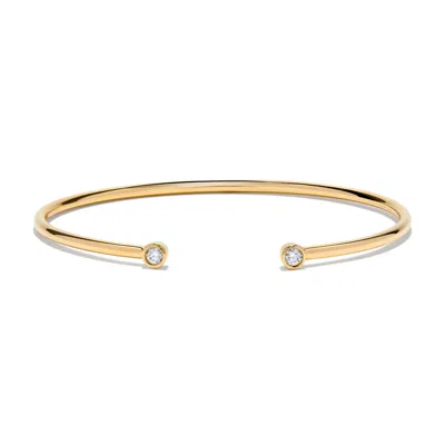 H.j. Namdar H. J. Namdar 0.2 Ct Tw Flexible Bezel Set Stack Bangle 14k Yellow Gold Natural Diamonds