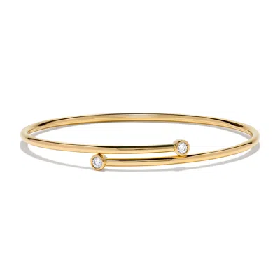 H.j. Namdar H. J. Namdar 0.2 Ct Tw Flexible Bezel Set Stack Bangle 14k Yellow Gold Natural Diamonds