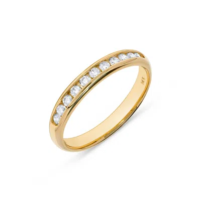 H.j. Namdar H. J. Namdar 0.25 Ct Tw Round Diamond Channel Set Band Ring 14k Gold Natural Diamonds Size 7