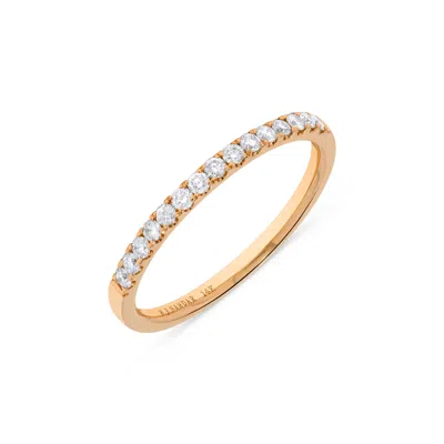 H.j. Namdar H. J. Namdar 0.25 Ct Tw Round Diamond Micropavé Prong Set Band 14k Rose Gold Natural Diamonds Size 6