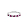 H.j. Namdar H. J. Namdar 0.39 Ct Tw Ruby And Miracle Set Diamond Stackable Ring 14k White Gold Natural Rubies An In Multi