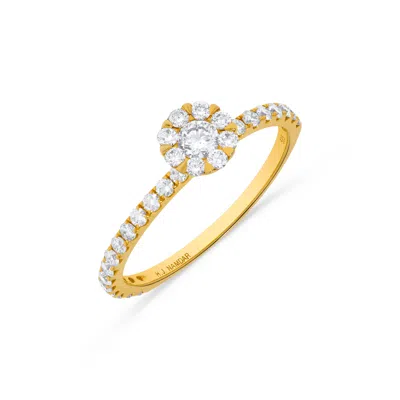 H.j. Namdar H. J. Namdar 0.57 Ct Tw Round Diamond Cluster Ring 14k Yellow Gold Natural Diamonds Size 6