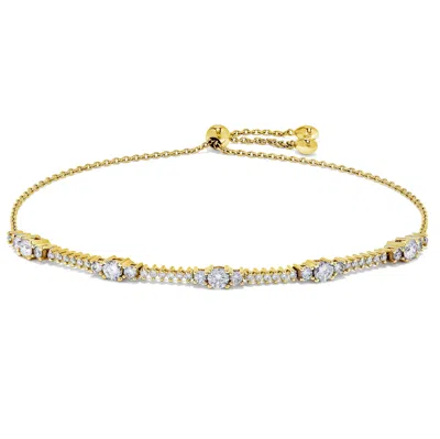 H.j. Namdar H. J. Namdar 1.03 Ct Tw Graduated Diamond Tennis Bolo Bracelet 14k Yellow Gold Natural Diamonds