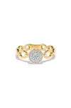 H.j. Namdar Miracle Diamond Chain Link Ring In 14k Yellow And White Gold