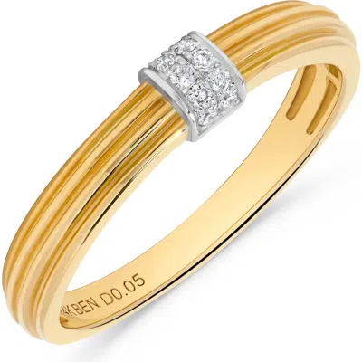 H.j. Namdar Pavé Diamond Texture Ring In Pink