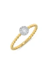 H.j. Namdar Pavé Halo Diamond Beaded Ring In Gold