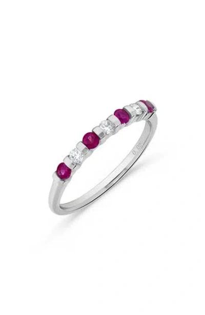 H.j. Namdar Ruby & Diamond Band Ring In Gray