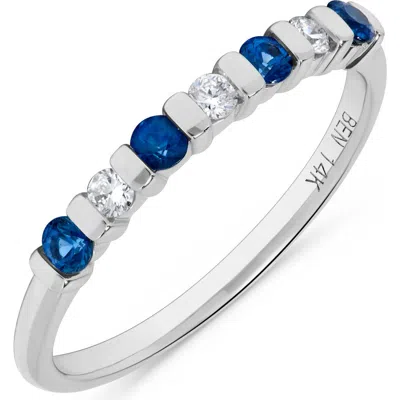 H.j. Namdar Sapphire & Diamond Band Ring In Metallic