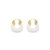 Hjane Jewels Elanor Hoops Earrings In Clear In Gold