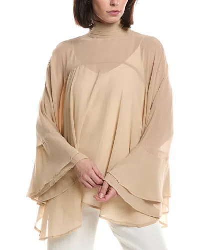 Hl Affair Angel Wing Sleeve Top In Neutral