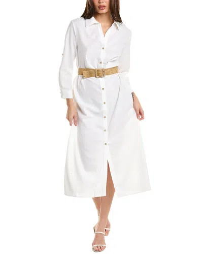 Hl Affair Belted Shirtdress In White