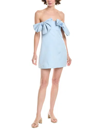 Hl Affair Bow Mini Dress In Blue