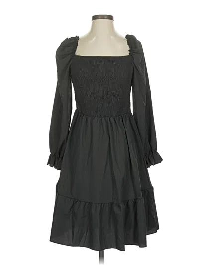 Hl Affair Casual Dress In Black