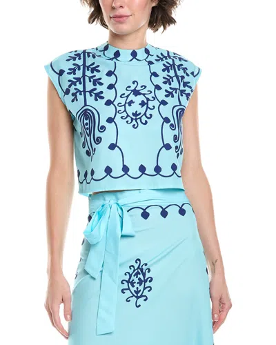 Hl Affair Crop Top In Blue