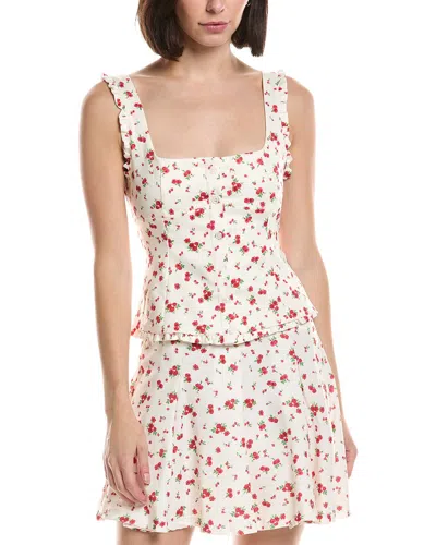 Hl Affair Floral Blouse In White