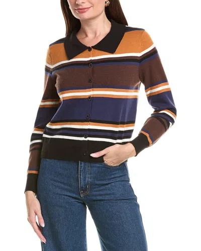 Hl Affair Knit Stripe Wool-blend Top In Multi