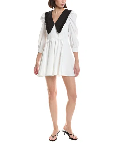 Hl Affair Long Sleeve Mini Dress In White