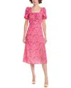 Hl Affair Midi Dress In Pink