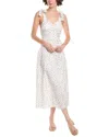 Hl Affair Midi Dress In White