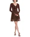 Hl Affair Mini Dress In Brown