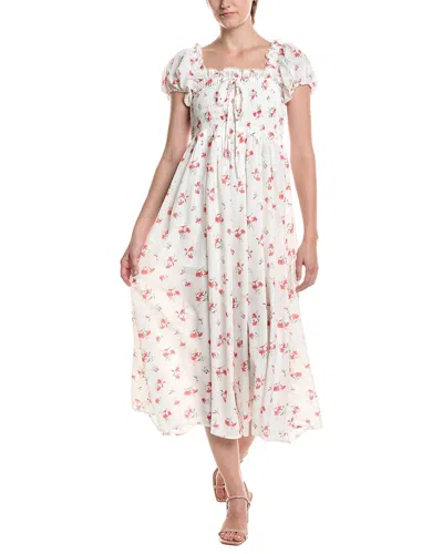 Hl Affair Off The Shoulder Midi Dress In Multi