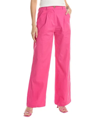 Hl Affair Pleated Pant In Pink