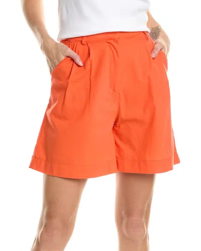 Hl Affair Pleated Short In Orange