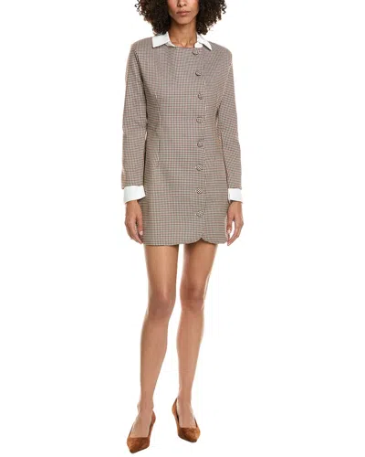 Hl Affair Print Mini Dress In Tan