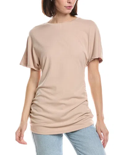 Hl Affair Shirred Side T-shirt In Neutral