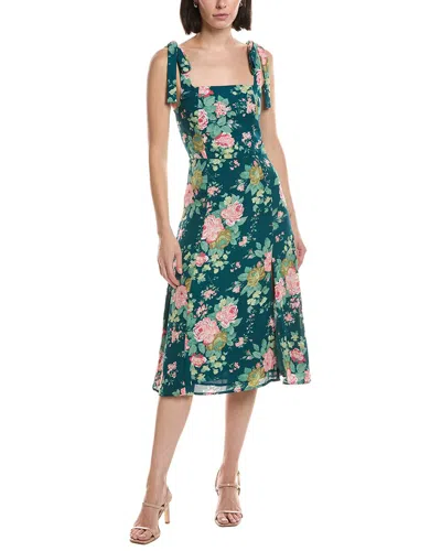 Hl Affair Sleeveless Midi Dress In Green